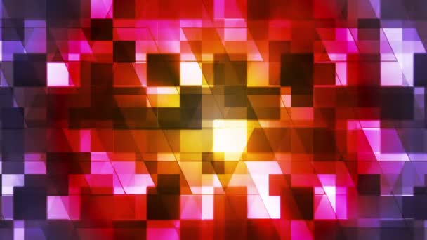 Pislákoló Hi-tech Squared Diamond fény minták, multi Color, absztrakt, loopable, HD