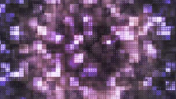 闪烁的高科技圆形钻石光图案， 紫色， 抽象， 可循环， 高清 — 图库视频影像