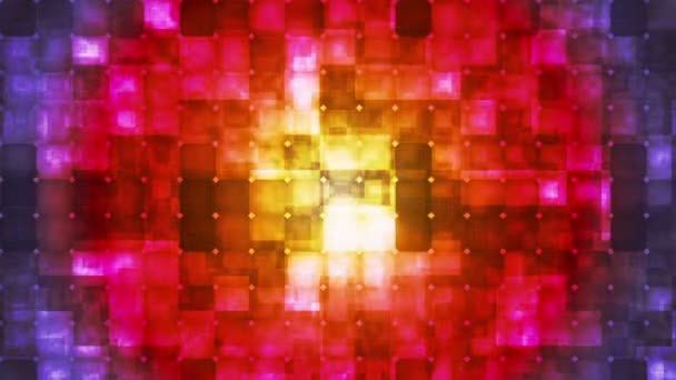 Funkelnde hallo-tech kubische diamanten lichtmuster, mehrfarbig, abstrakt, loopable, hd — Stockvideo