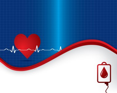 kardiyogram illüstrasyon soyut kalbi atıyor 