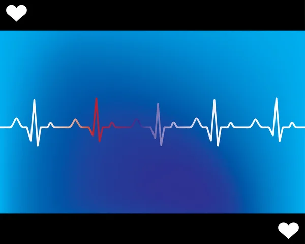 Abstracte hart klopt cardiogram illustratie — Stockvector