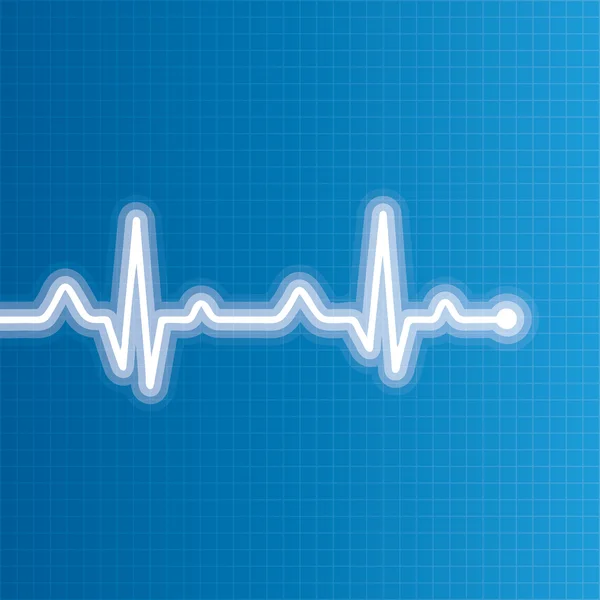 Abstract heart beats cardiogram illustration — Stock Vector