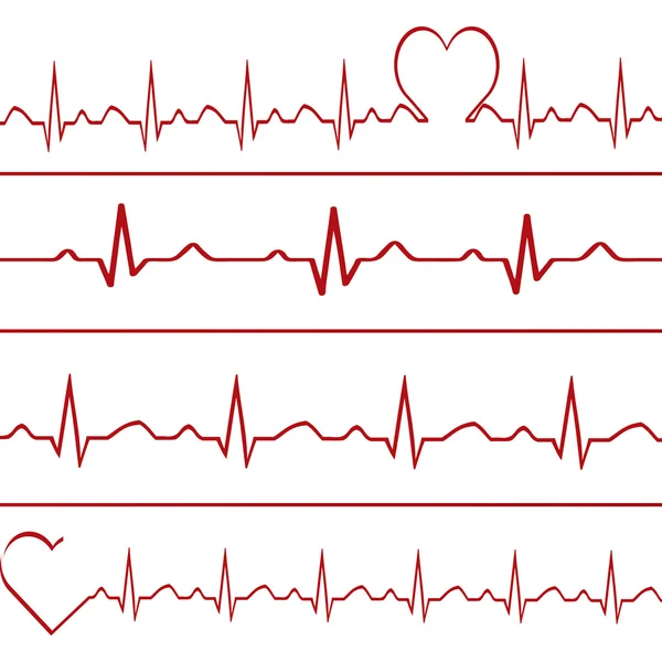 Latidos cardíacos abstractos cardiograma ilustración  . — Vector de stock