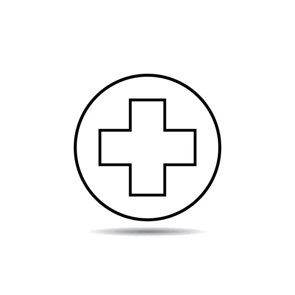Icona della linea di croce medica .vector — Vettoriale Stock