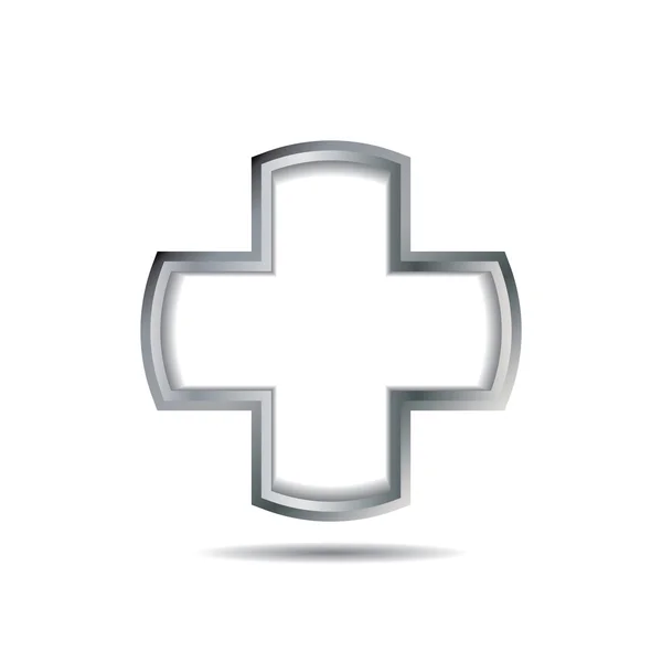 Medical cross line icon .vector — Stock Vector