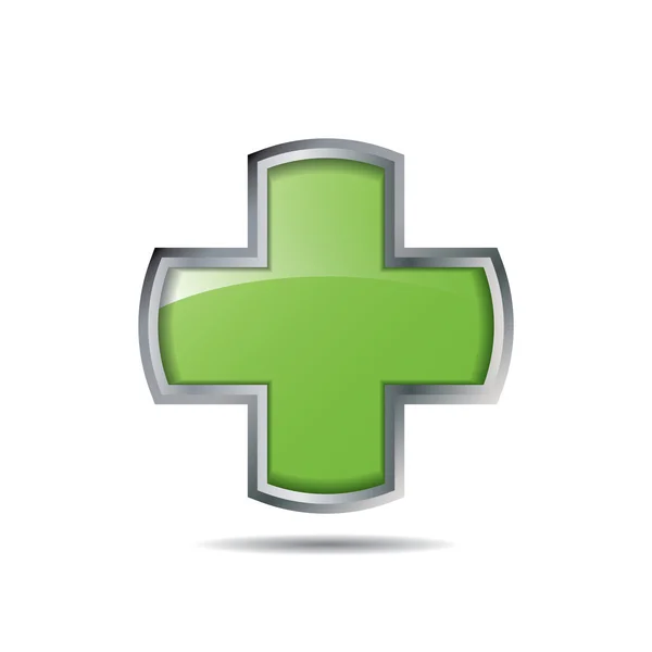 Medical cross line icon .vector — Stock Vector