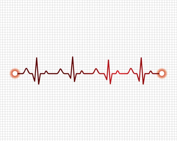 Abstraktes Herz schlägt Kardiogramm Illustration. — Stockvektor