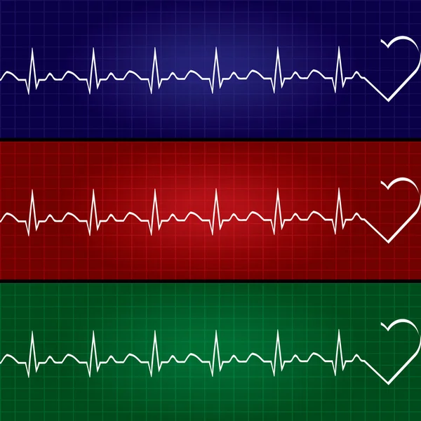 Latidos cardíacos abstractos cardiograma ilustración  . — Archivo Imágenes Vectoriales