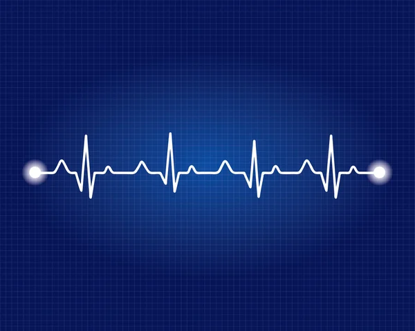 Abstrakt hjärta slår elektrokardiogram illustration . — Stock vektor