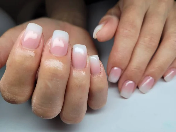 Mooie Kleurrijke Nagels Hand Manicure — Stockfoto