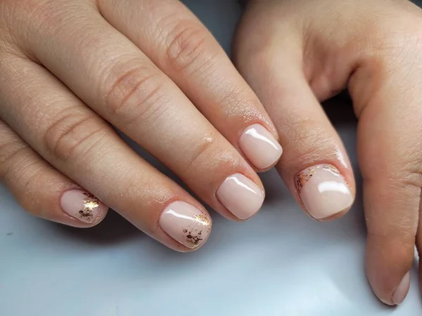 Piękne Kolorowe Paznokcie Ręcznie Manicure — Zdjęcie stockowe