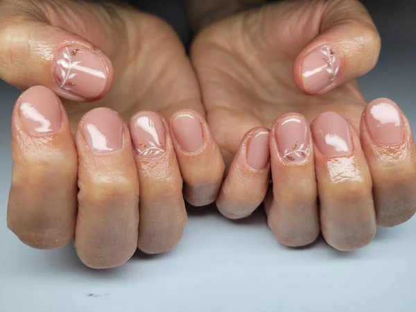 Mooie Kleurrijke Nagels Hand Manicure — Stockfoto