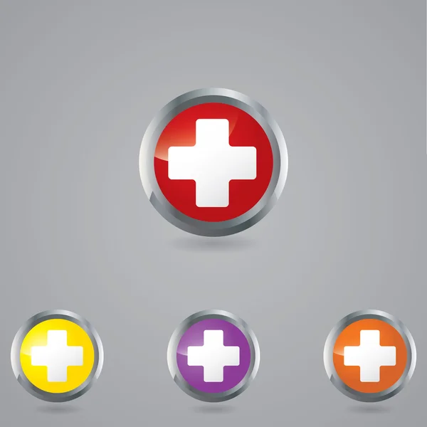 Medical button set . — Stock Vector