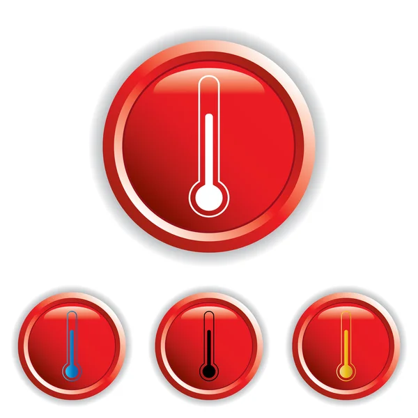 Ikony WWW termometr lekarskiпіктограма веб медичних термометр . — Wektor stockowy