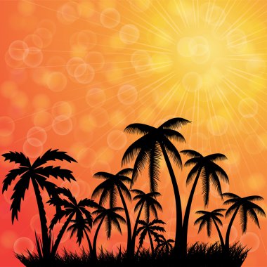 Summer holiday background.Tropical banner. clipart