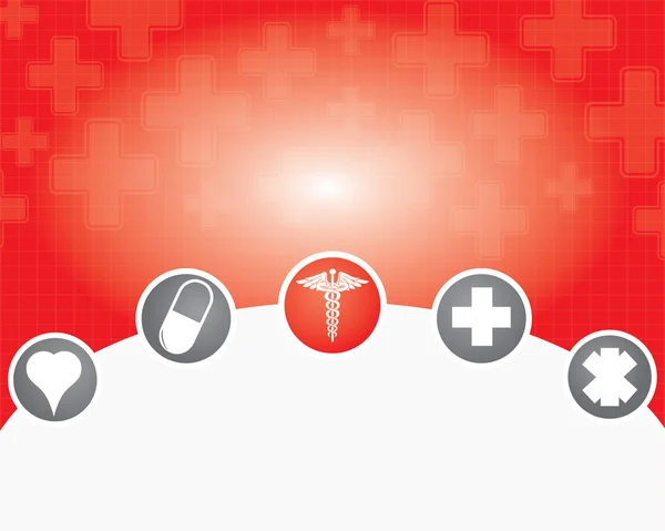 Fond médical abstrait avec symbole médical caducée . — Image vectorielle