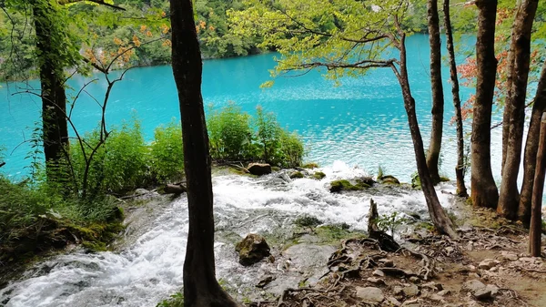 Bellissimo paesaggio nel Parco Nazionale dei Laghi di Plitvice in Croazia — Foto Stock