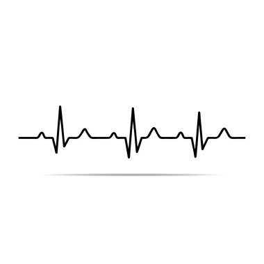 Vector Illustration heart rhythm ekg . clipart