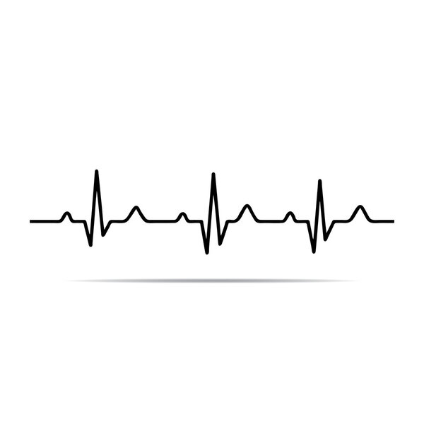 Векторная иллюстрация сердечный ритм, например, кг
 .
