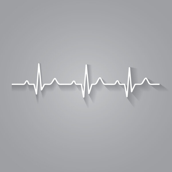 Vector Illustration heart rhythm ekg .