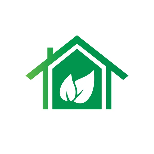 Verde ECO vector de casa  . — Vector de stock