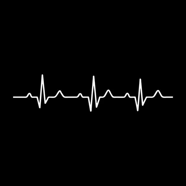 Vector Ilustración ritmo cardíaco ekg  . — Vector de stock