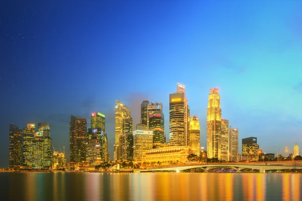 Singapore Skyline and view of Marina Bay — Stock Photo, Image