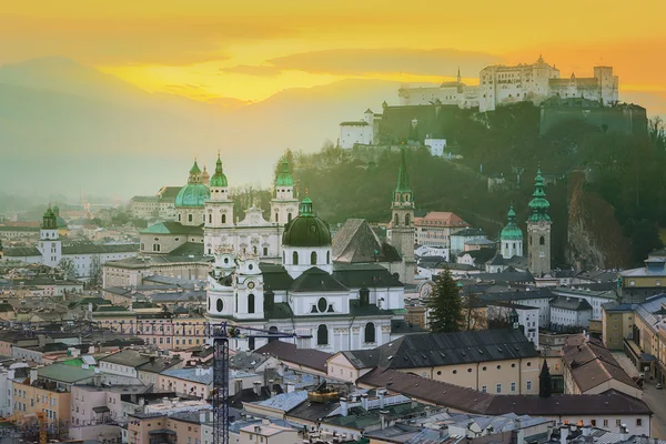 Panoramiczny widok na Salzburg, Salzburger Land — Zdjęcie stockowe