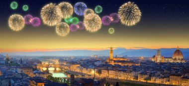 Arno Nehri ve Ponte Vecchio gün batımında, Floransa