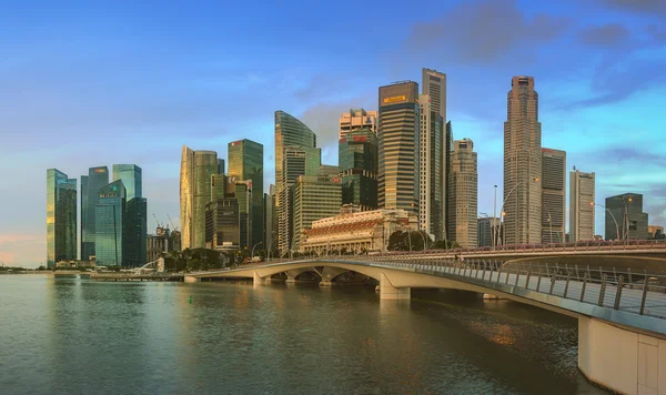 Singapore Skyline e vista sulla baia di Marina — Foto Stock