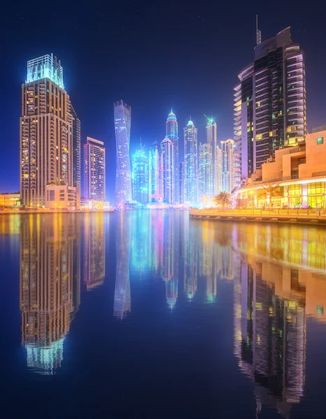迪拜码头的美丽全景。阿拉伯联合酋长国 — 图库照片