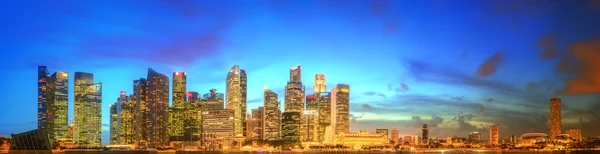 Singapore skyline och över marina bay — Stockfoto