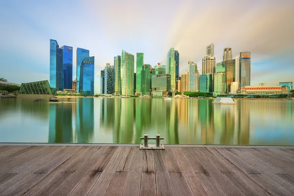 Singapore Skyline e vista sulla baia di Marina — Foto Stock