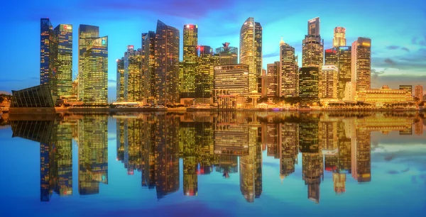 Singapore Skyline dan Marina Bay — Stok Foto