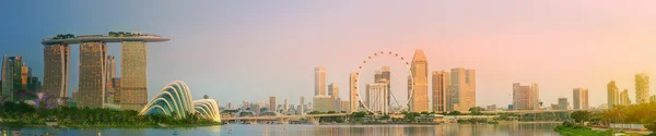 Сингапур Skyline и вид на залив Марина — стоковое фото