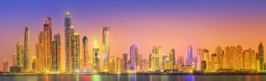 Dubai Yat Limanı güzellik Panoraması. Birleşik Arap Emirlikleri