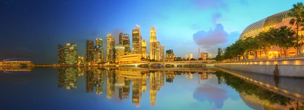 Singapur Skyline y vista de Marina Bay — Foto de Stock