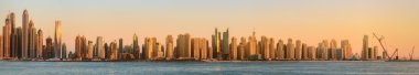 Dubai Yat Limanı güzellik Panoraması. Birleşik Arap Emirlikleri