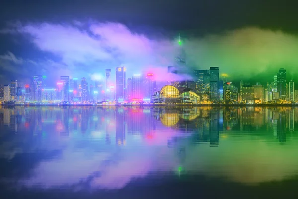 Panorama dari Hong Kong dan distrik keuangan — Stok Foto