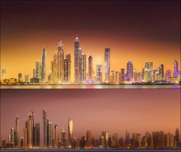 Vackra set och collage av Dubai — Stockfoto