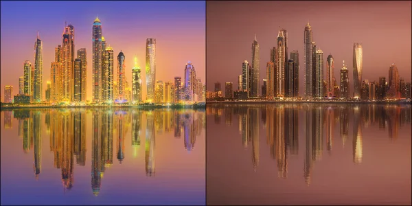 Wunderschönes Stadtbild-Set und Collage aus Dubai — Stockfoto
