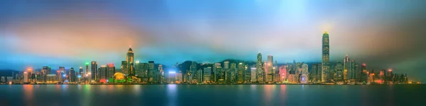 Panorama des Hongkong und des Finanzdistrikts — Stockfoto