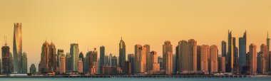 Dubai Yat Limanı güzellik Panoraması. Birleşik Arap Emirlikleri