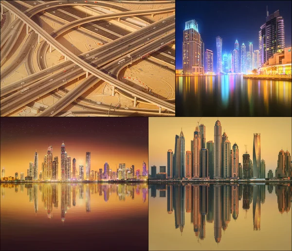 Декорации и коллаж Дубая — стоковое фото