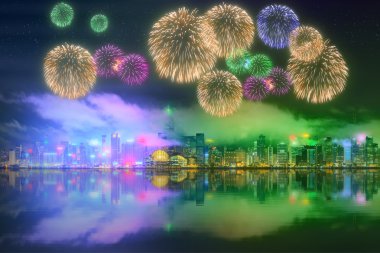 Hong Kong güzel havai fişek
