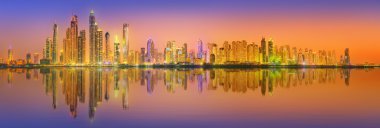 Dubai Yat Limanı güzellik Panoraması. Birleşik Arap Emirlikleri