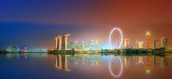 Singapore Skyline e vista de Marina Bay — Fotografia de Stock