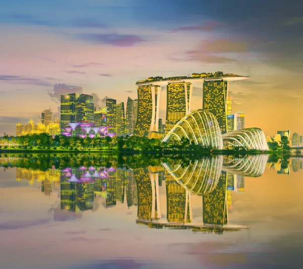 Singapore Skyline and view of Marina Bay