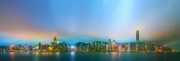 Panorama de Hong Kong y distrito financiero — Foto de Stock