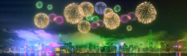 Hong Kong güzel havai fişek